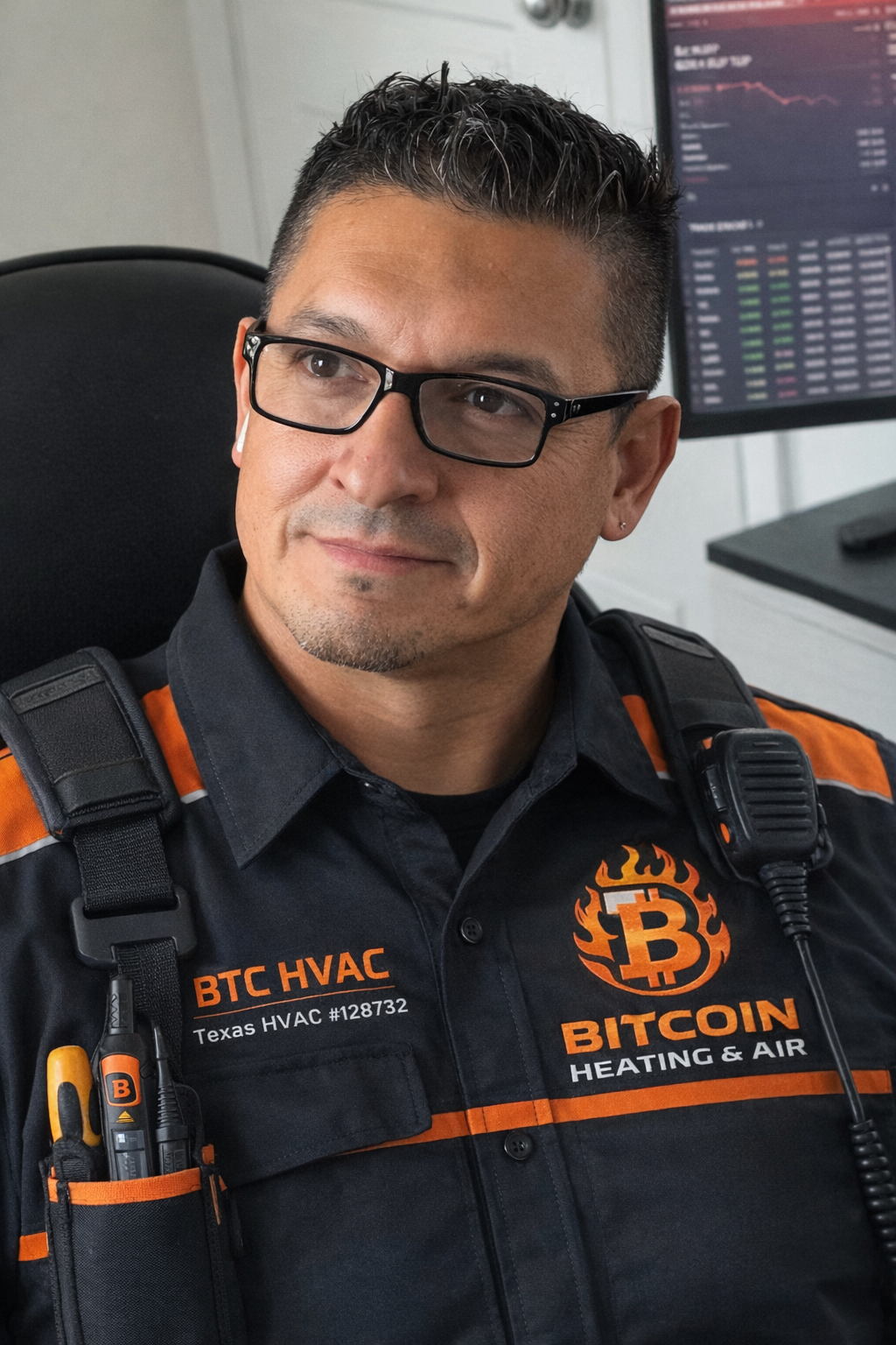 BTC HVAC technician from Bitcoin Heating & Air
